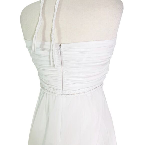 Veronica Beard Tucker Halter Neck Stretch Cotton Midi Dress White 4 NWT $548 - Picture 8 of 11